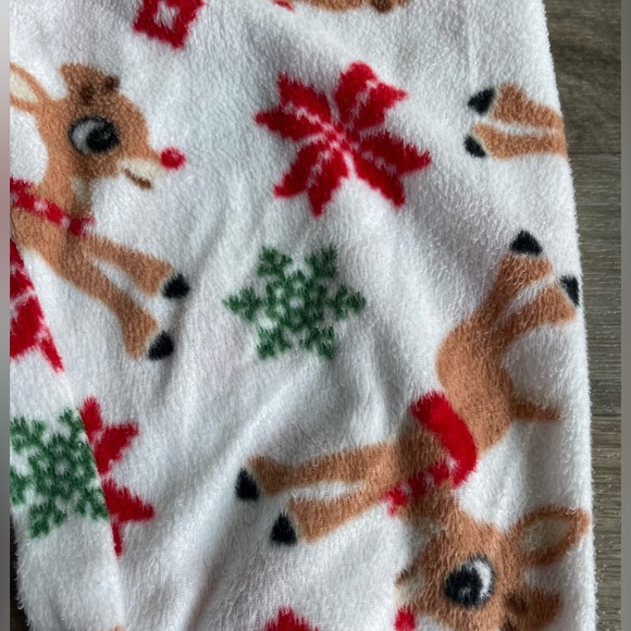 Youth Girl’s Rudolph The Red Nosed Reindeer Plush Pajama - Picture 2 of 5